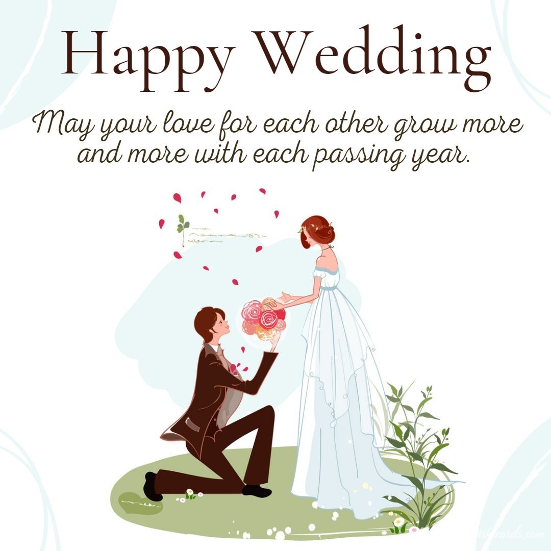 Inspiring Romantic Wedding Card With Text