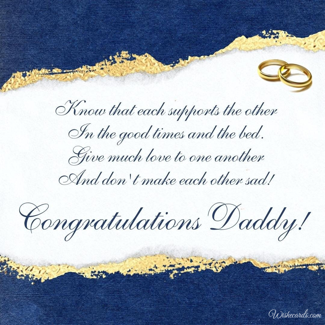 Inspiring Wedding Card For Daddy With Text