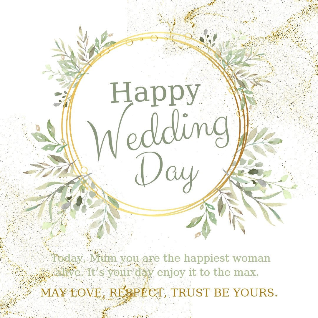 Inspiring Wedding Card For Mother With Text