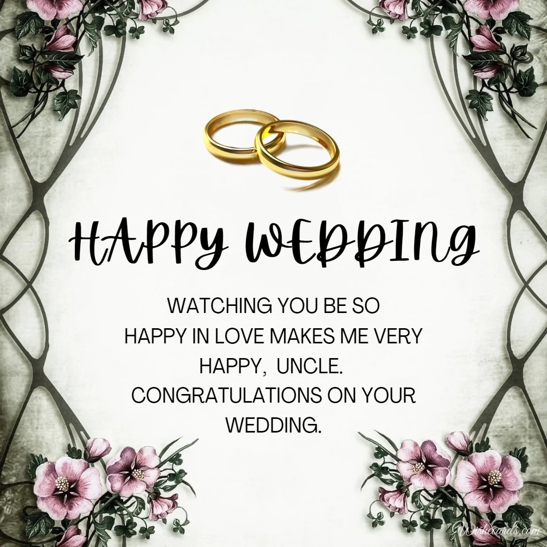 Inspiring Wedding Card For Uncle