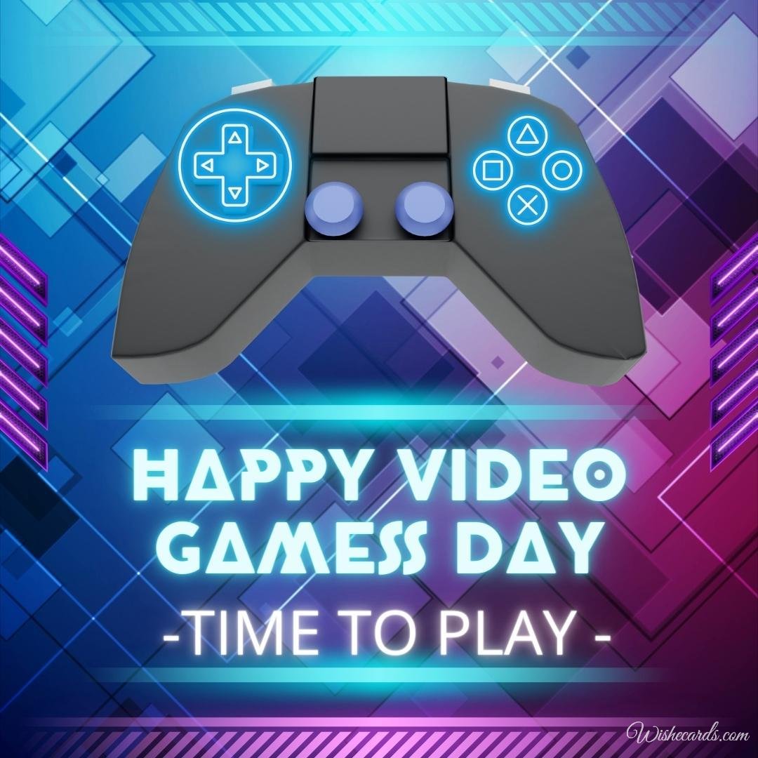 Video Games Day Cards