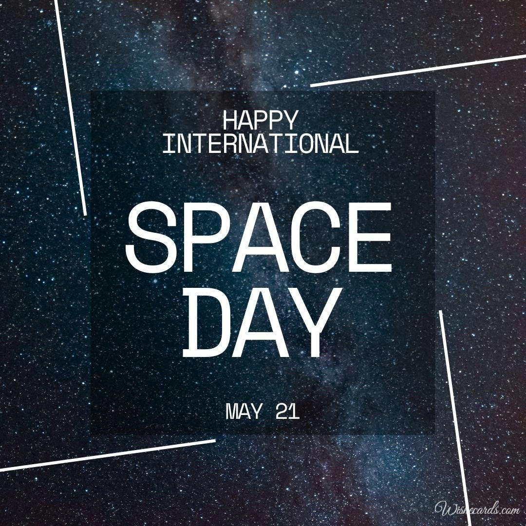 International Space Day Picture With Text
