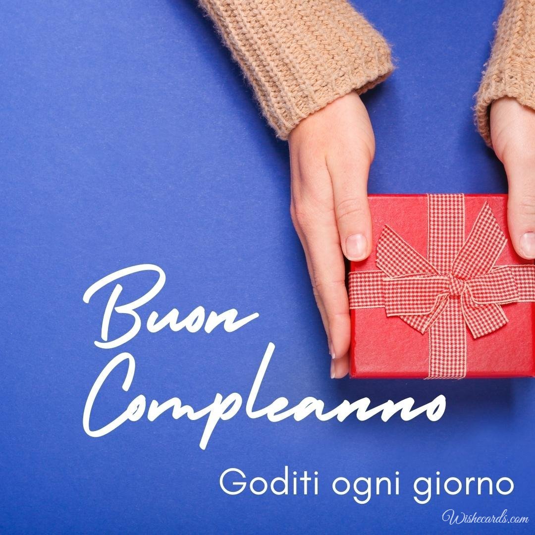 Italian Birthday Greeting Ecard