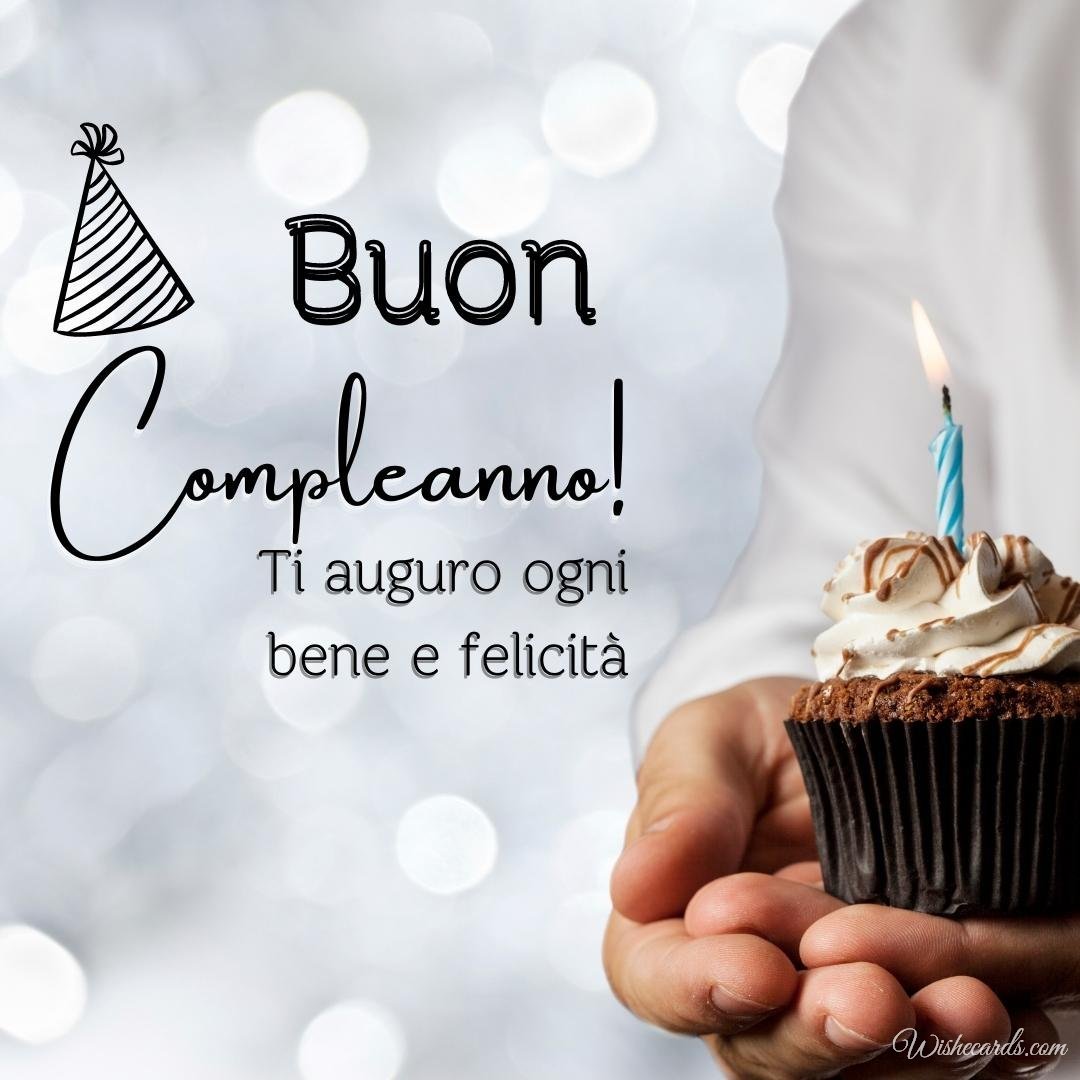 Italian Happy Birthday Greeting Ecard