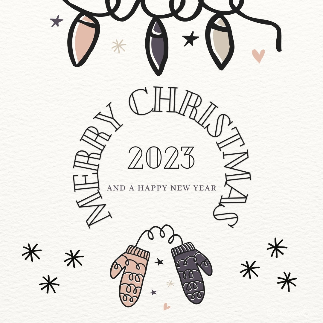 Merry Christmas and Happy New Year 2023 Image