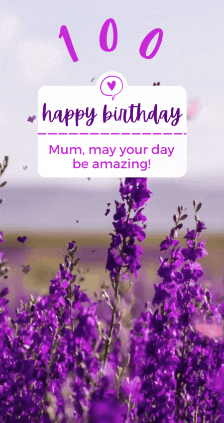 Mum 100th Birthday Card