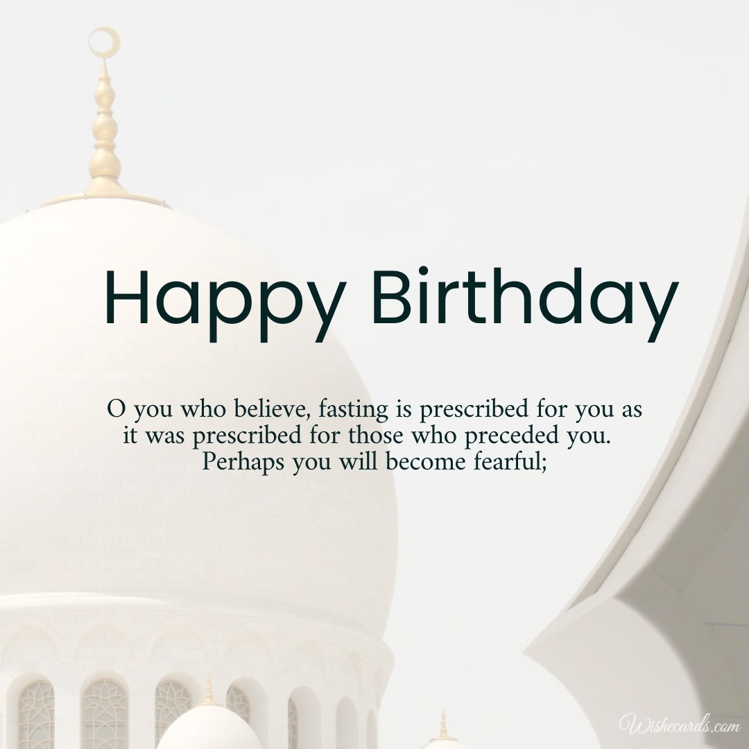 Muslim Free Text Happy Birthday Ecard For Her