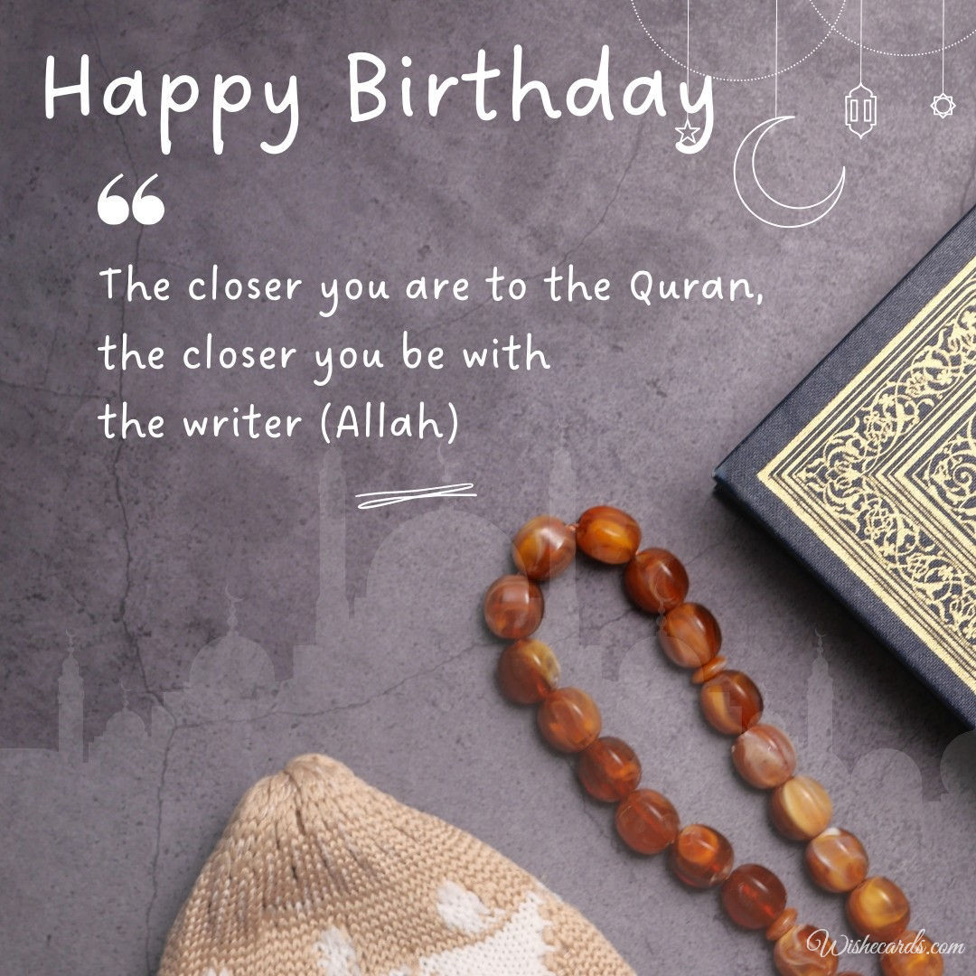 Muslim Happy Birthday Card For Her