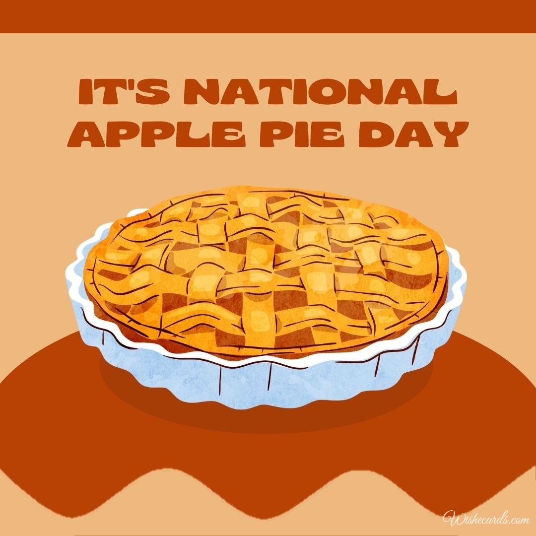 National Apple Pie Day Picture With Text