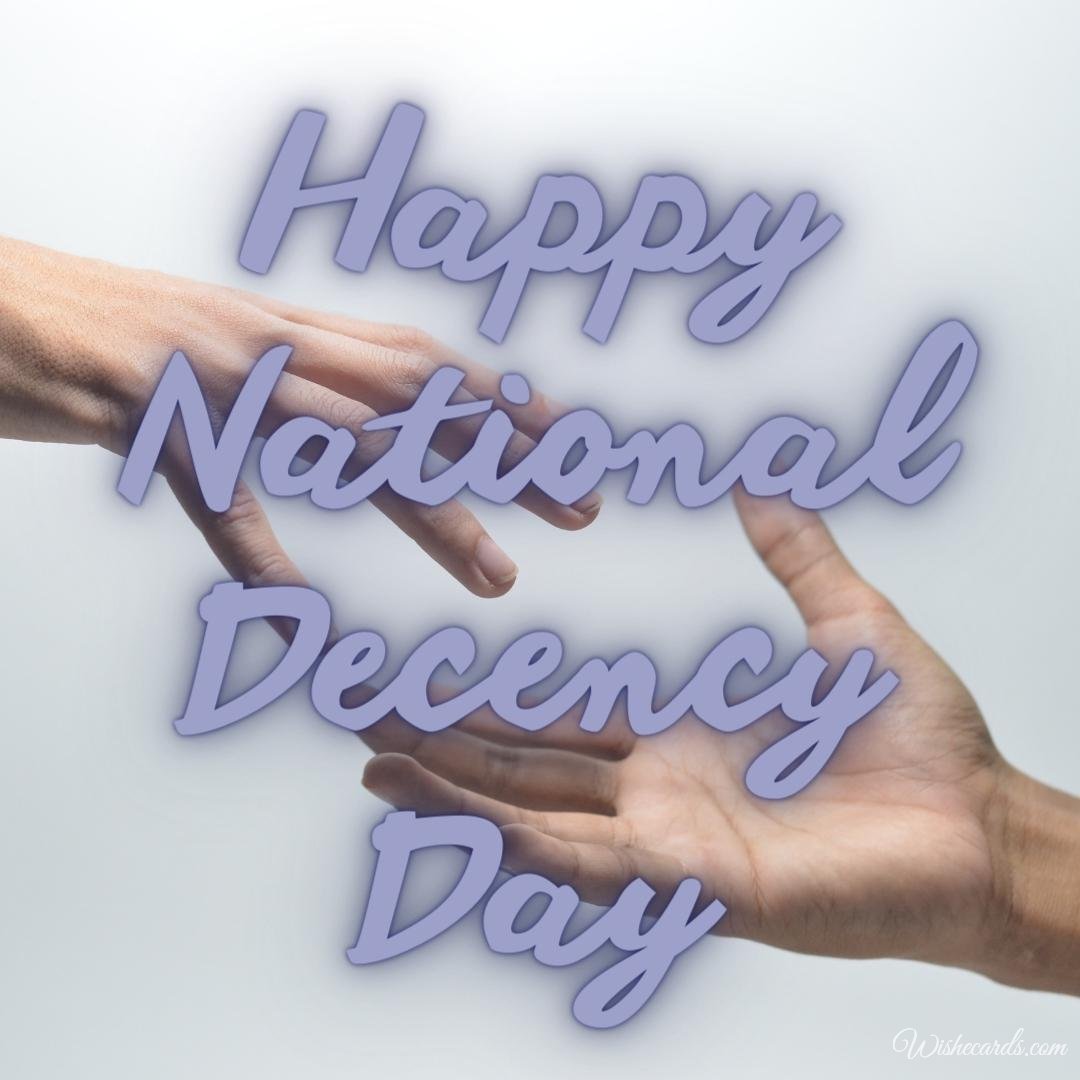 National Decency Day Picture With Text