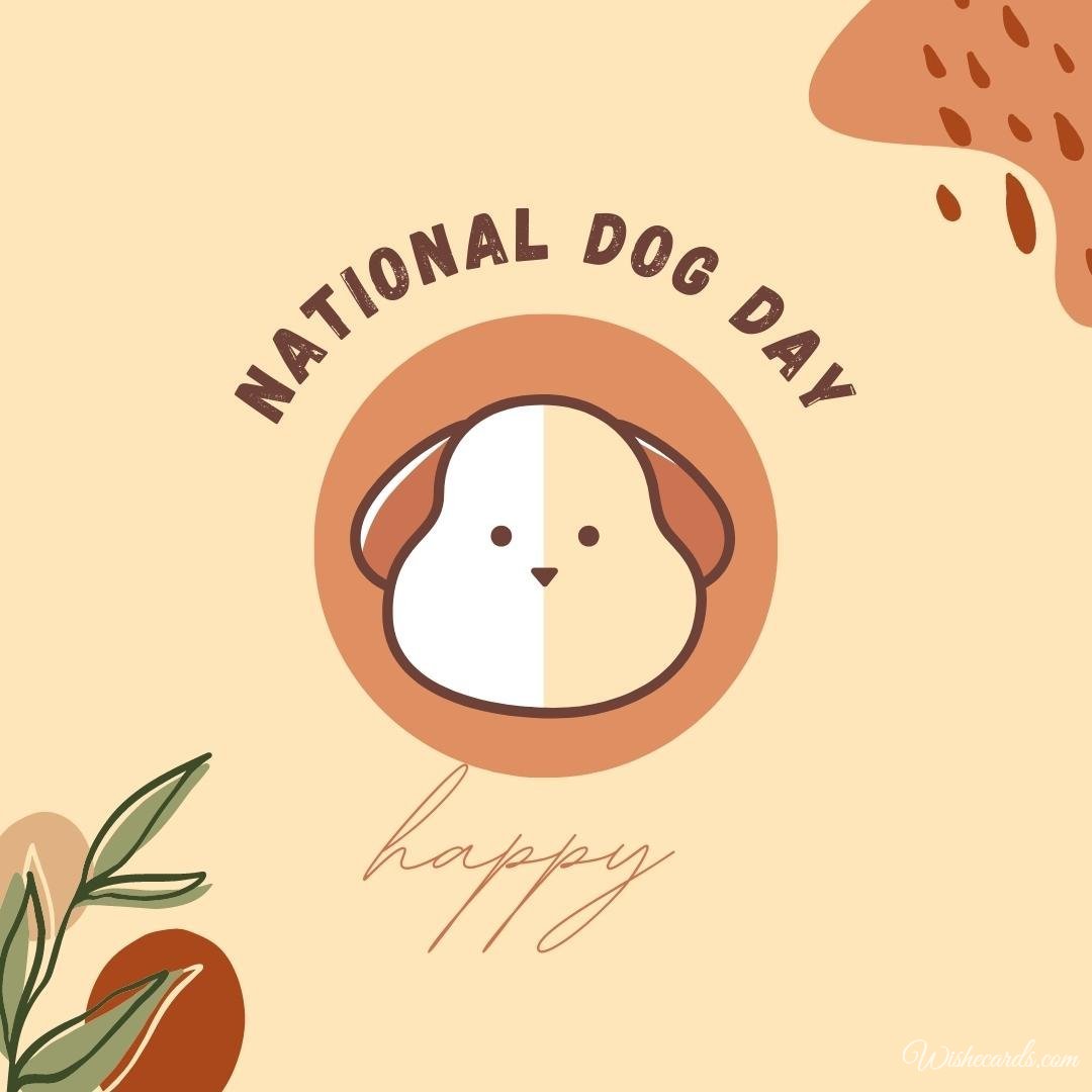 National Dog Day Ecard With Text