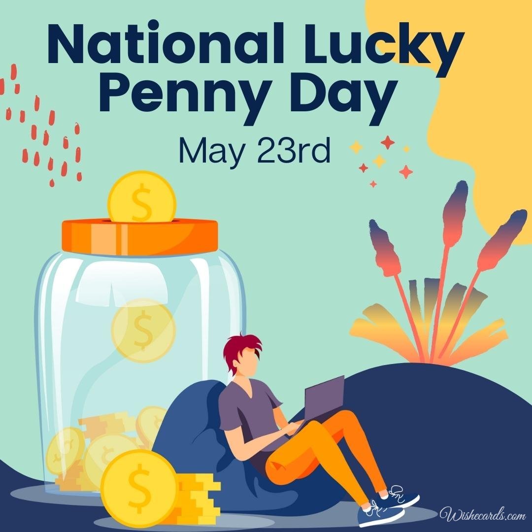 National Lucky Penny Day Picture With Text