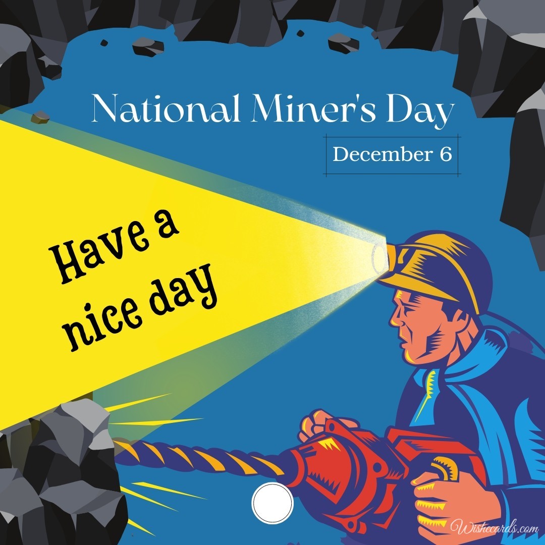 National Miners Day Ecard With Text