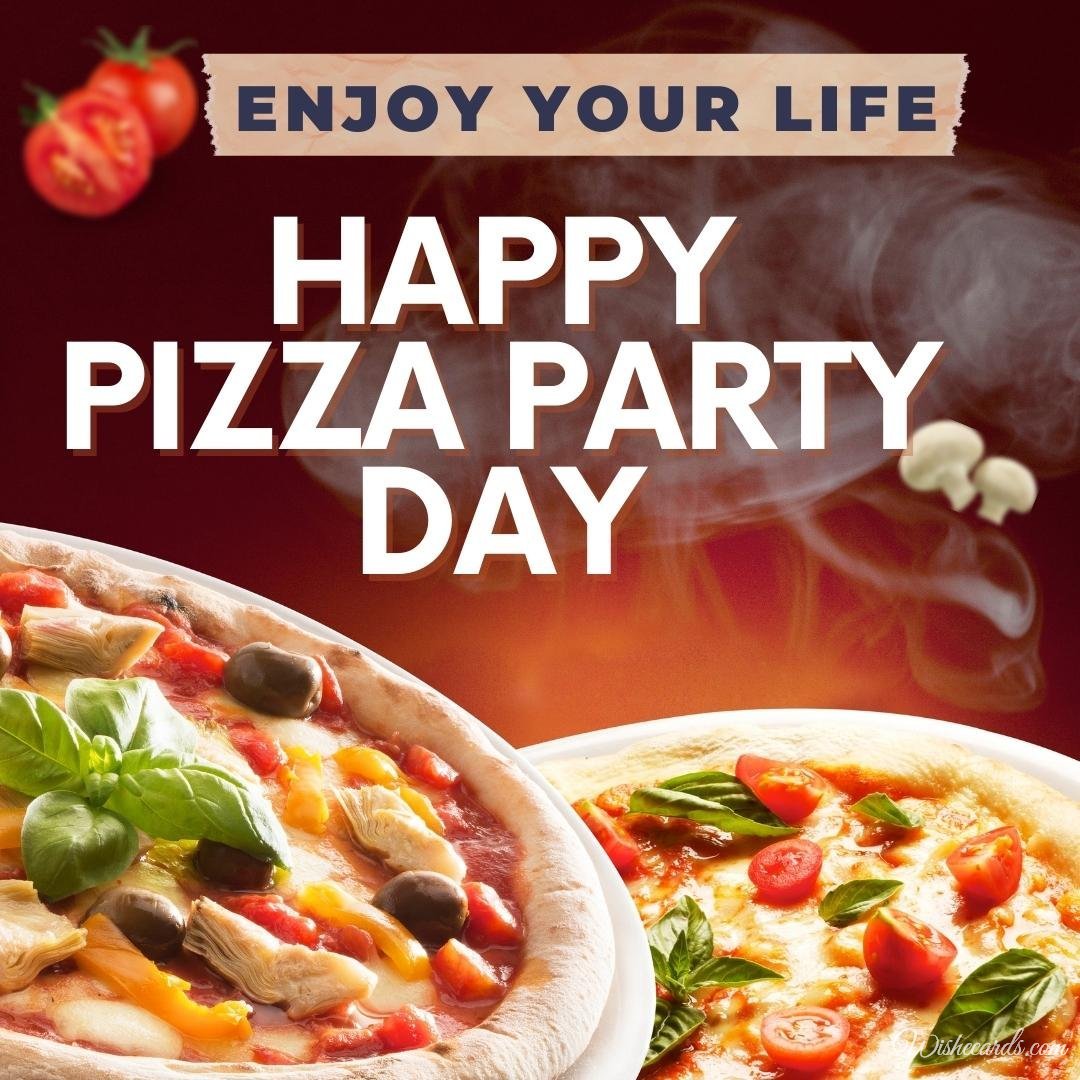 National Pizza Party Day Card