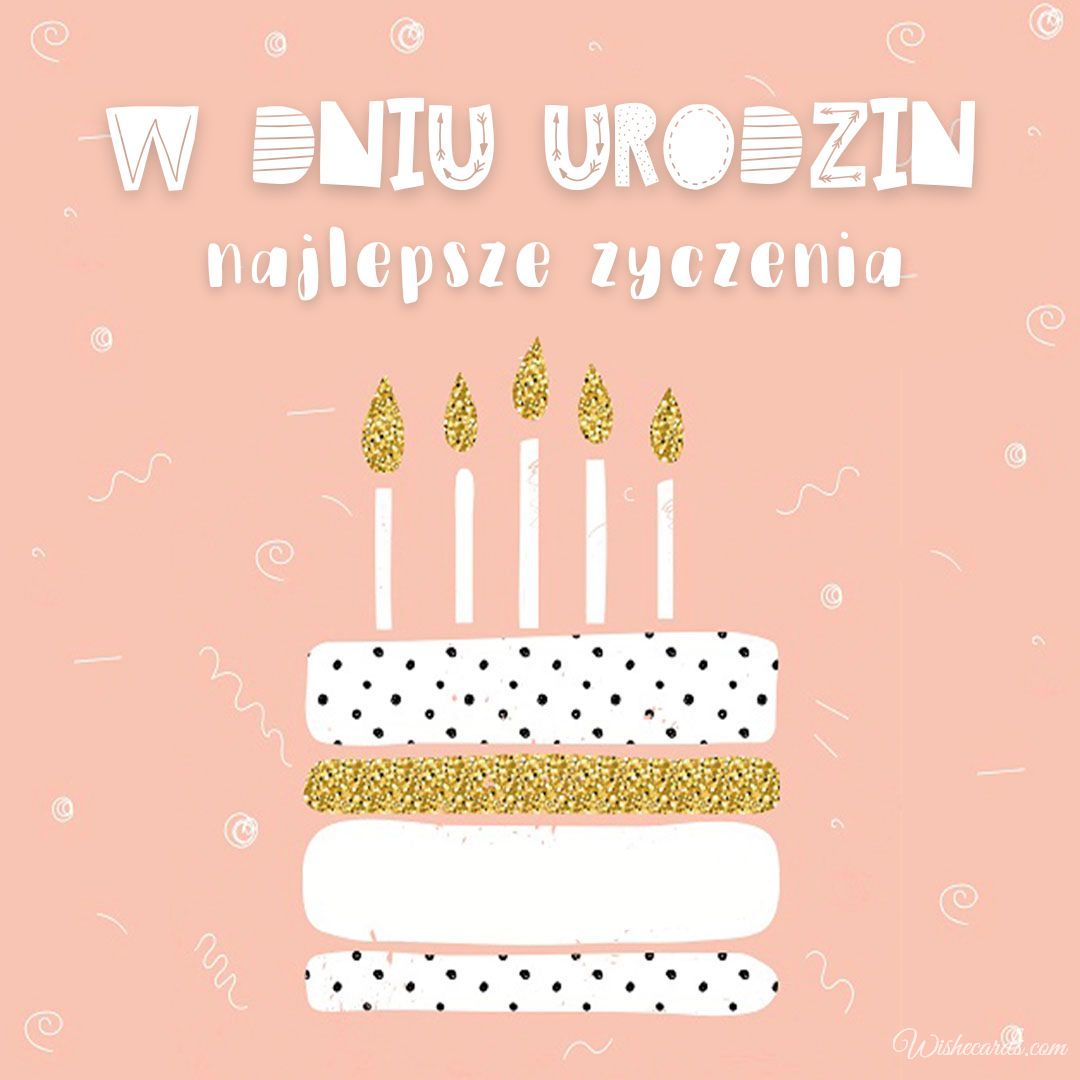 Original Birthday Image in Polish
