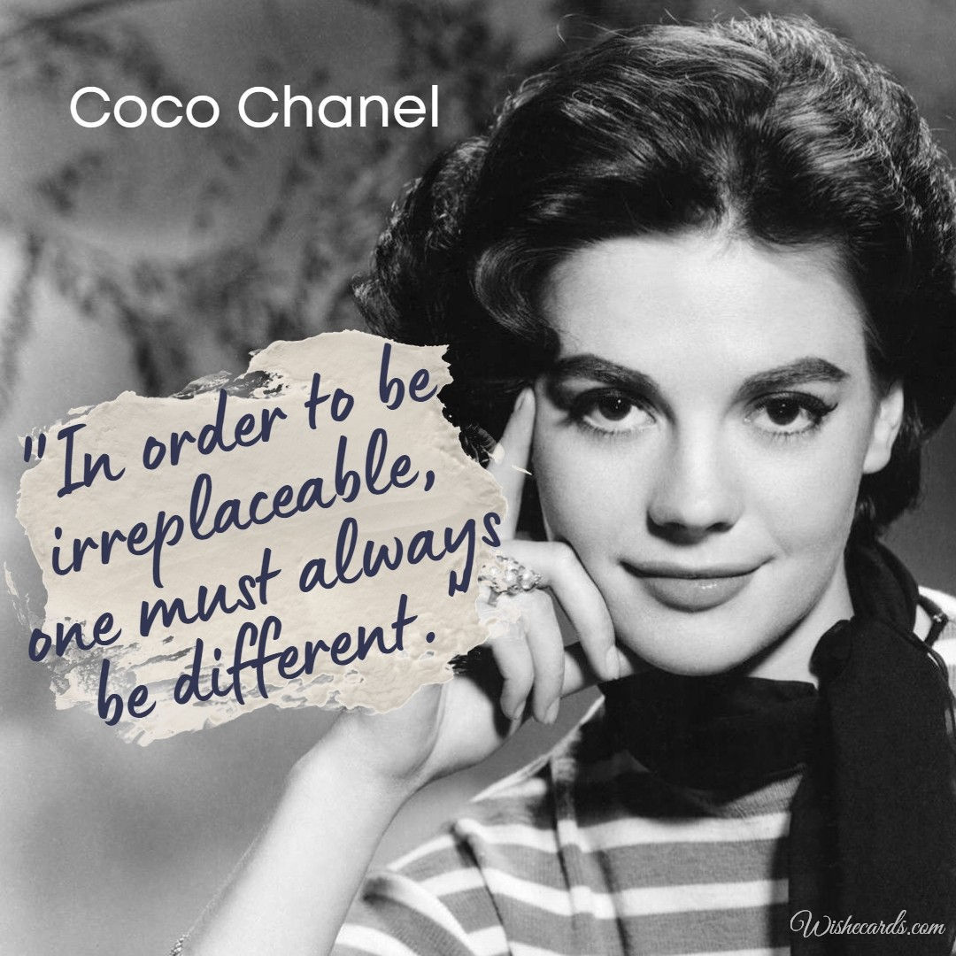 Quote Coco Chanel Ecard About Different
