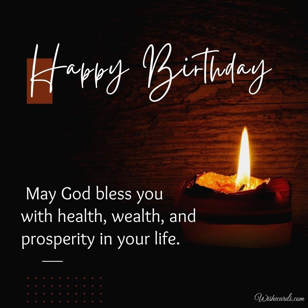 Religious Happy Birthday Greeting Ecard