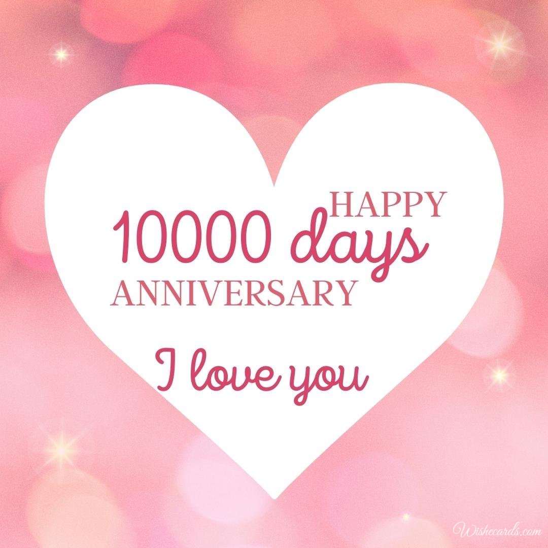 Romantic 10000 Days Anniversary Electronic Card