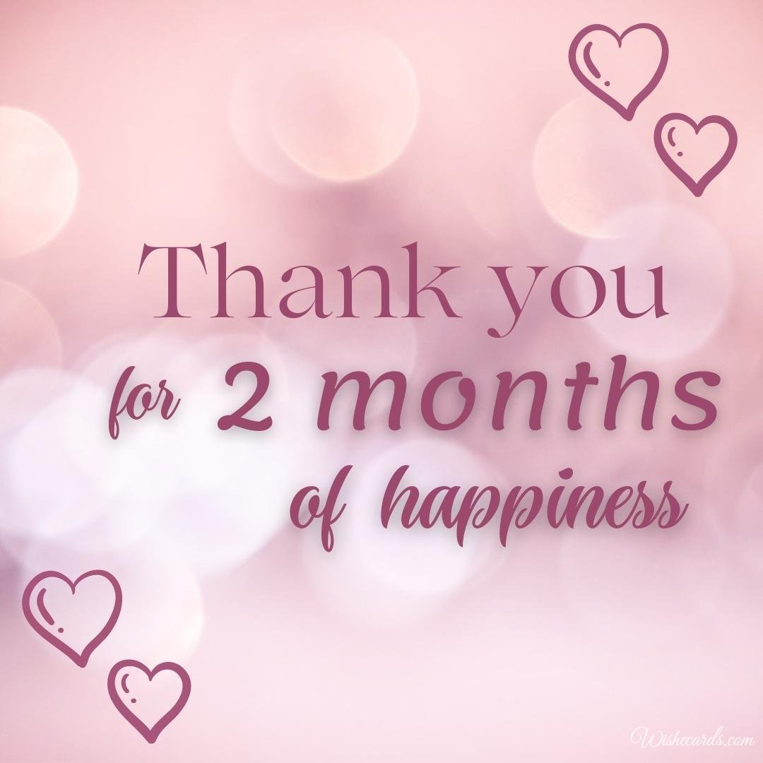 Romantic 2 Month Anniversary Wishes Ecard