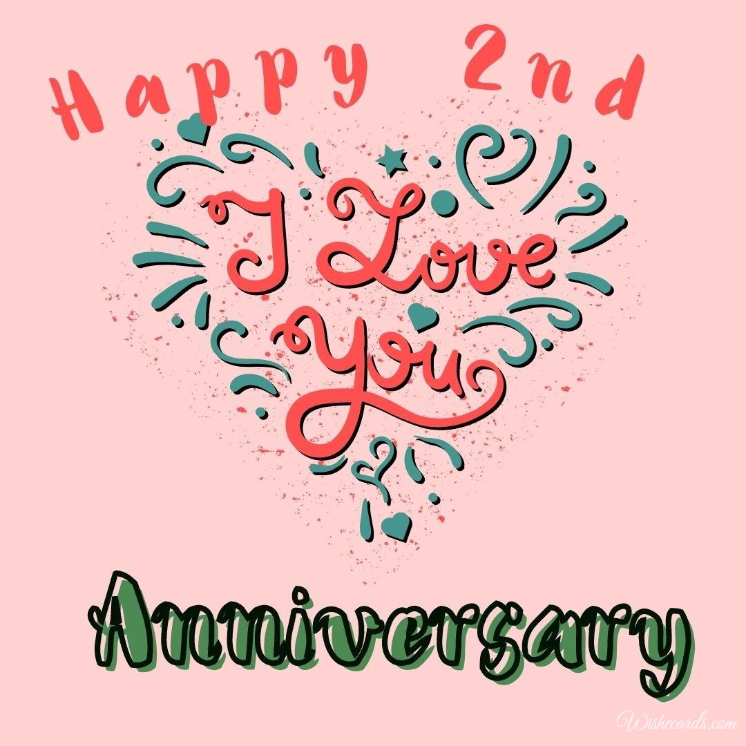 Romantic 2nd Anniversary Ecard
