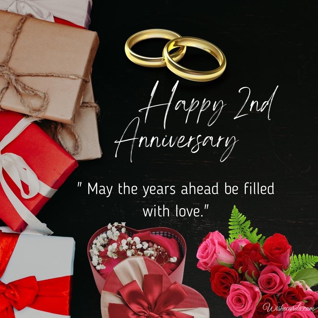 Romantic 2nd Anniversary Electronic Card