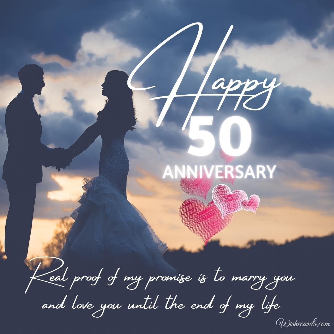Romantic 50th Anniversary Wishes Ecard