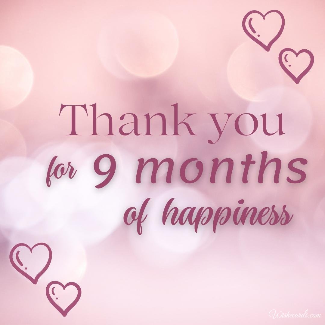 Romantic 9 Month Anniversary Ecard