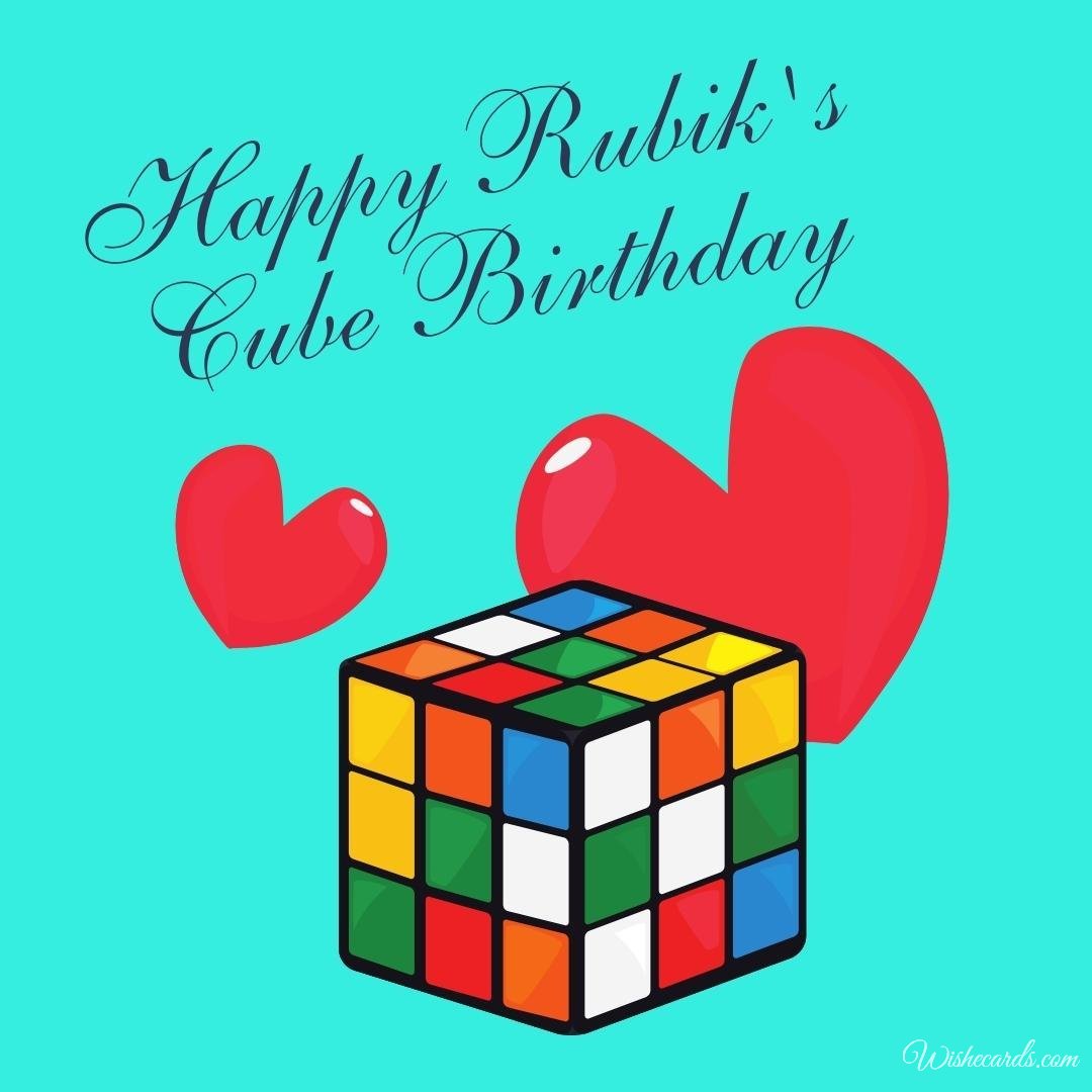 Romantic Birthday Of The Rubiks Cube Picture