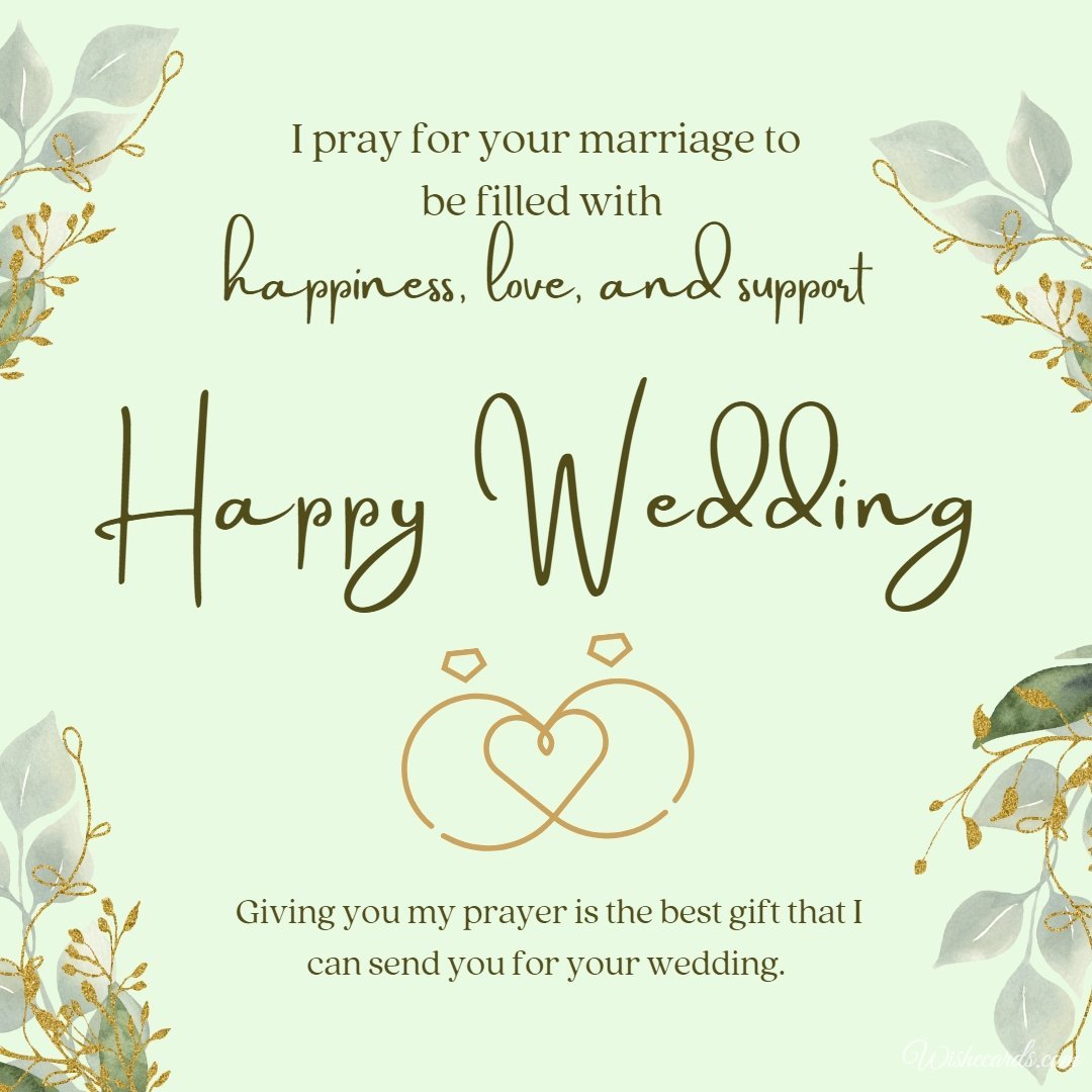 Romantic Christian Wedding Wishes Ecard