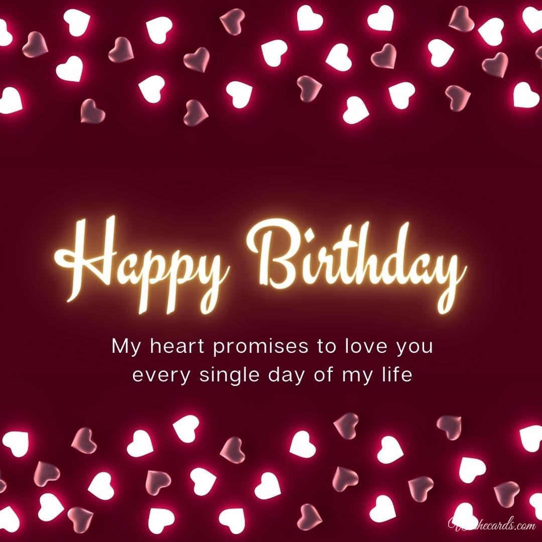 Romantic Happy Birthday Card
