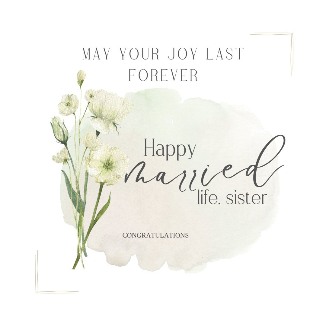 Romantic Marriage Electronic Card For Sister