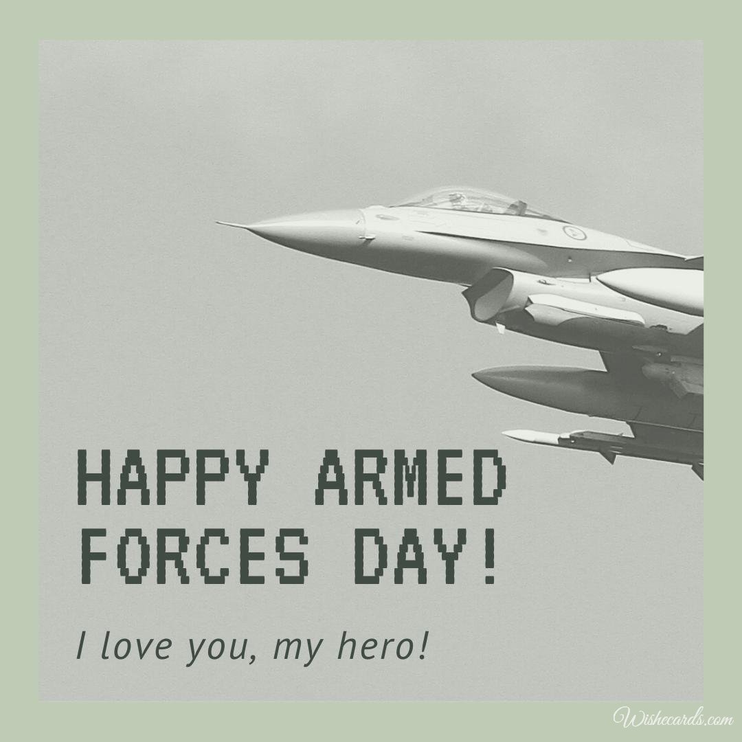 Romantic National Armed Forces Day Picture