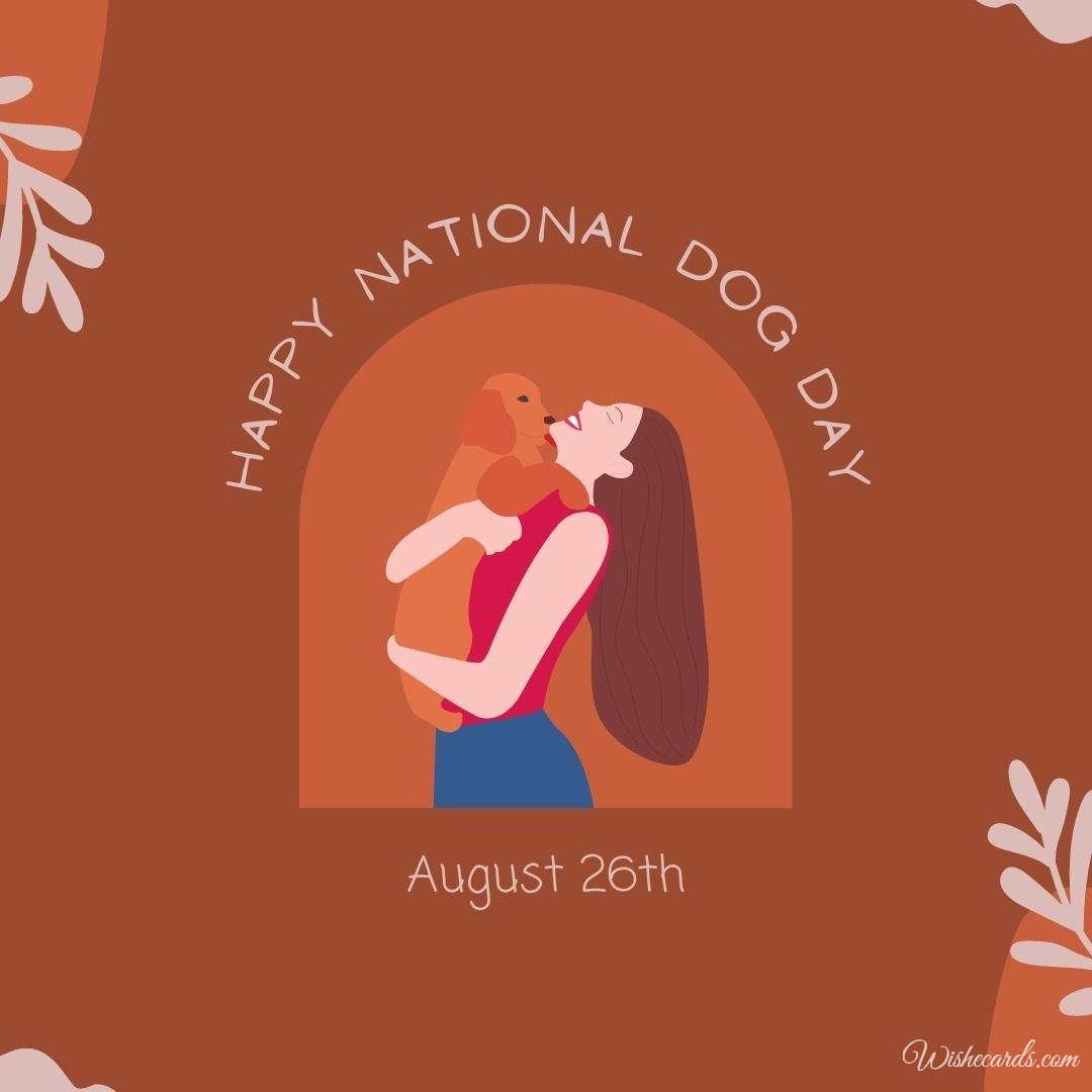 Romantic National Dog Day Wishes Ecard