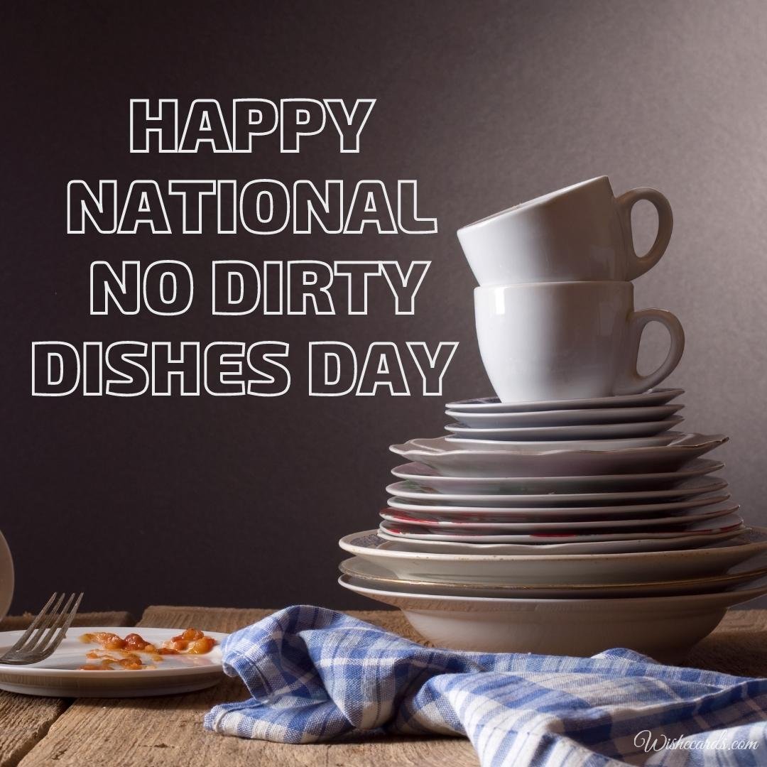 Romantic National No Dirty Dishes Day Picture