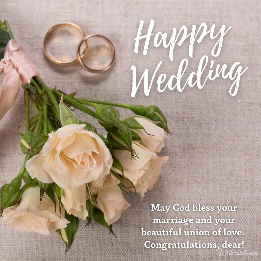 Romantic Wedding Greeting Ecard For Bride