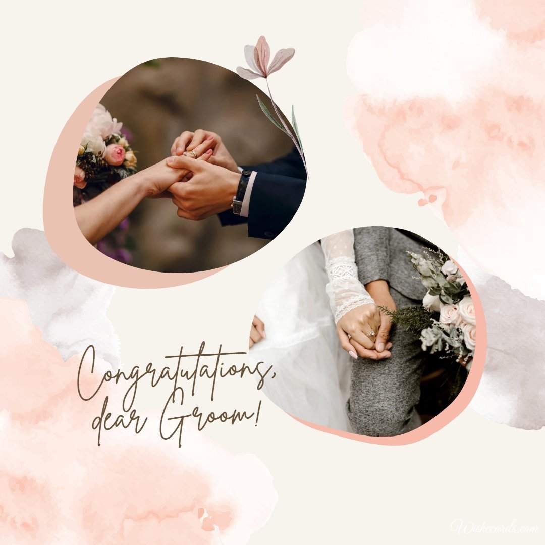 Romantic Wedding Greeting Ecard For Groom