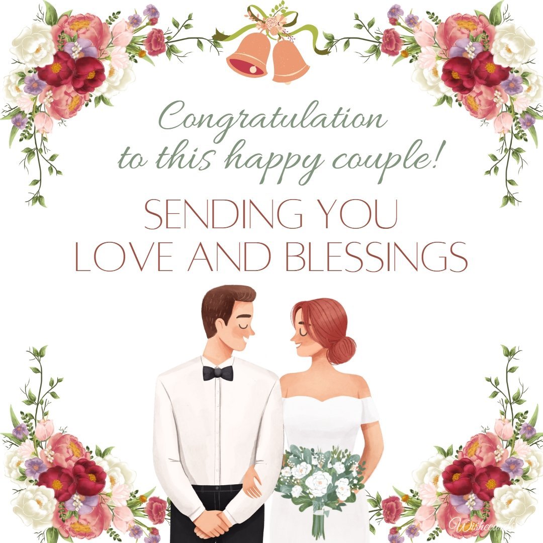 Romantic Wedding Picture With Text
