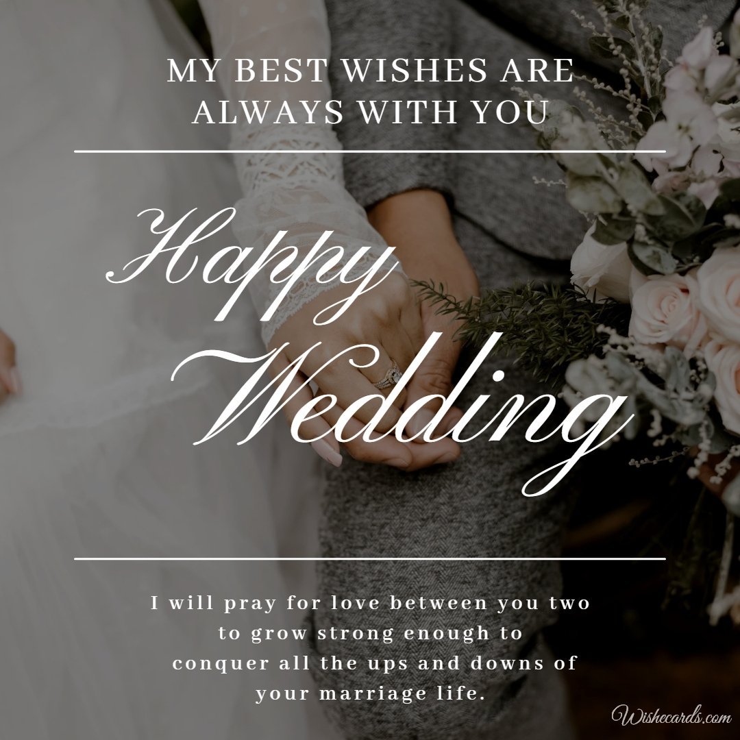 Romantic Wedding Wishes Ecard For Bride