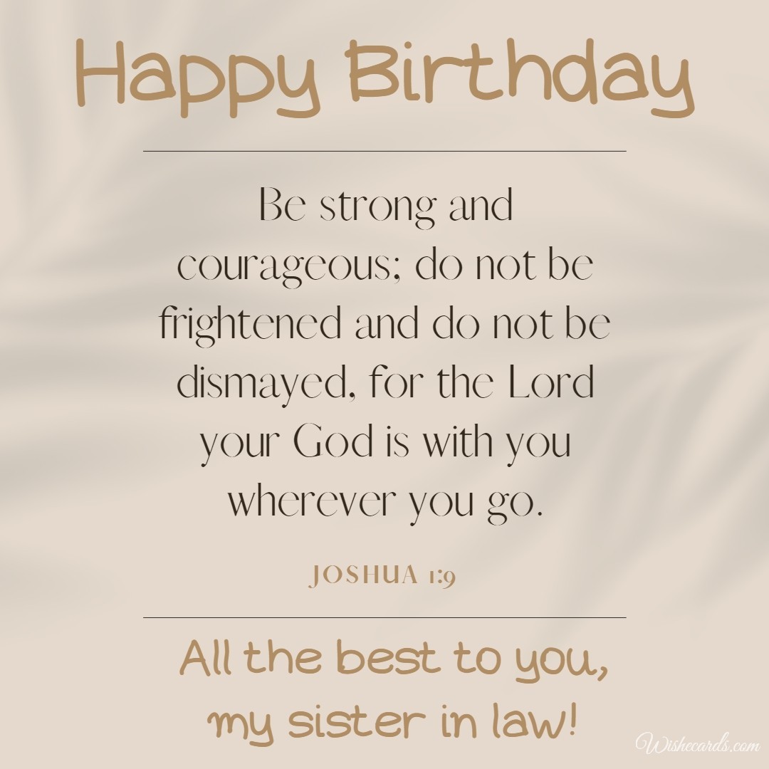 Sister in Law Birthday Card Verse