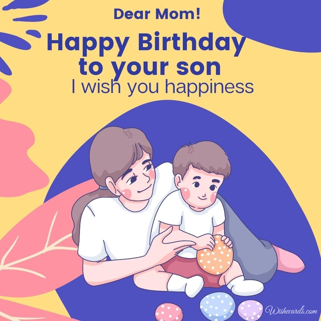Son Birthday Card For Mum