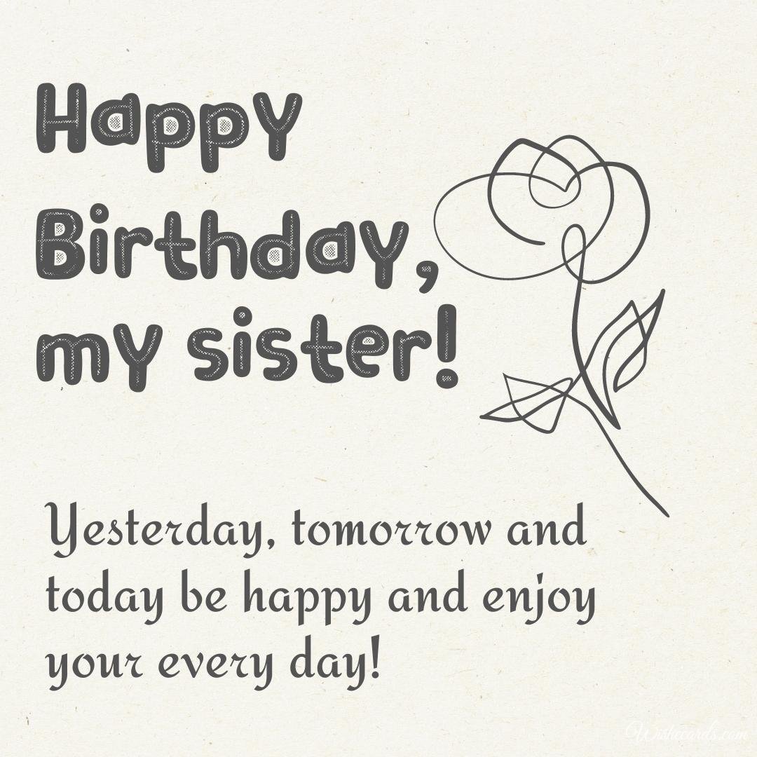Special Birthday Card For Sister