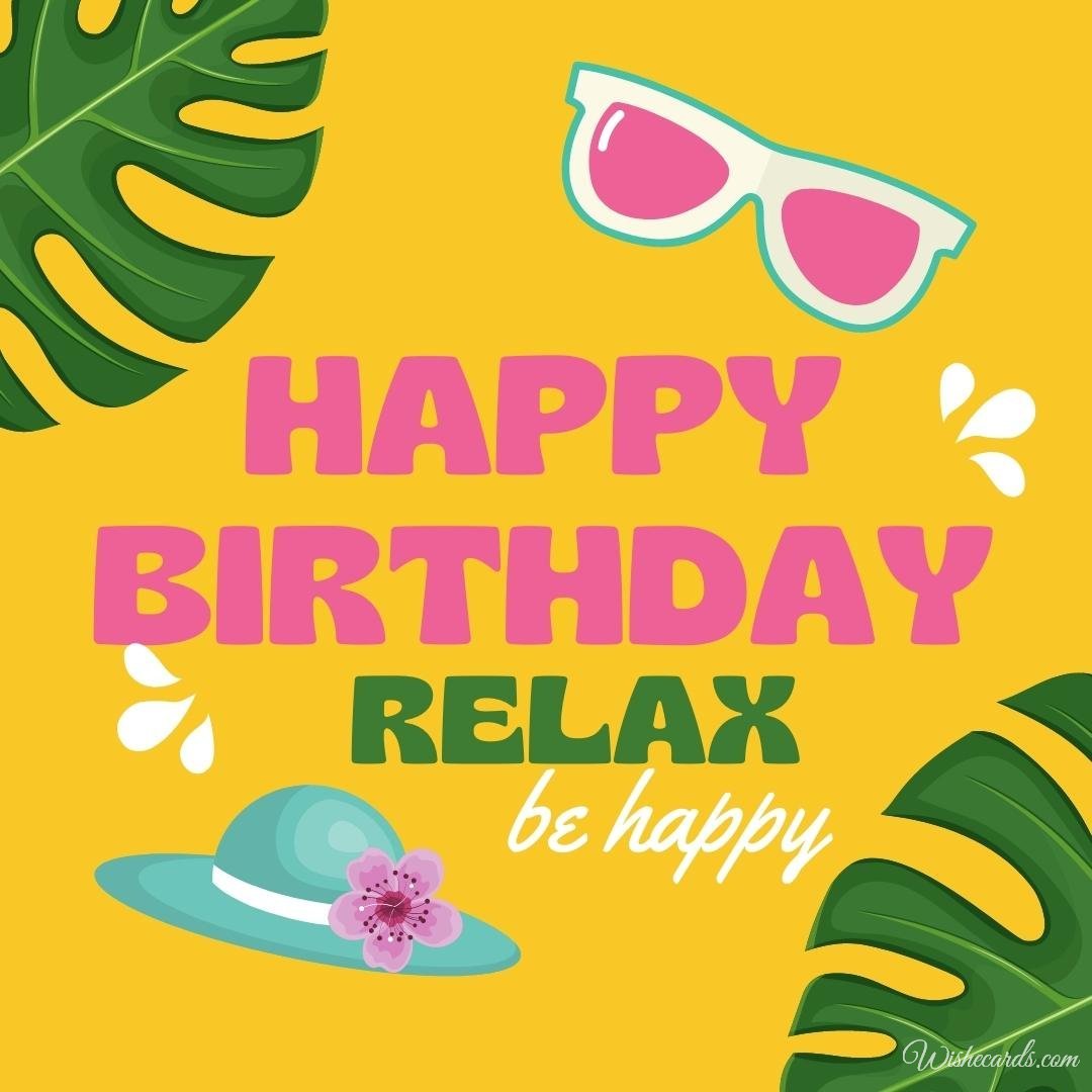 Summer Collection Happy Birthday Greeting Cards