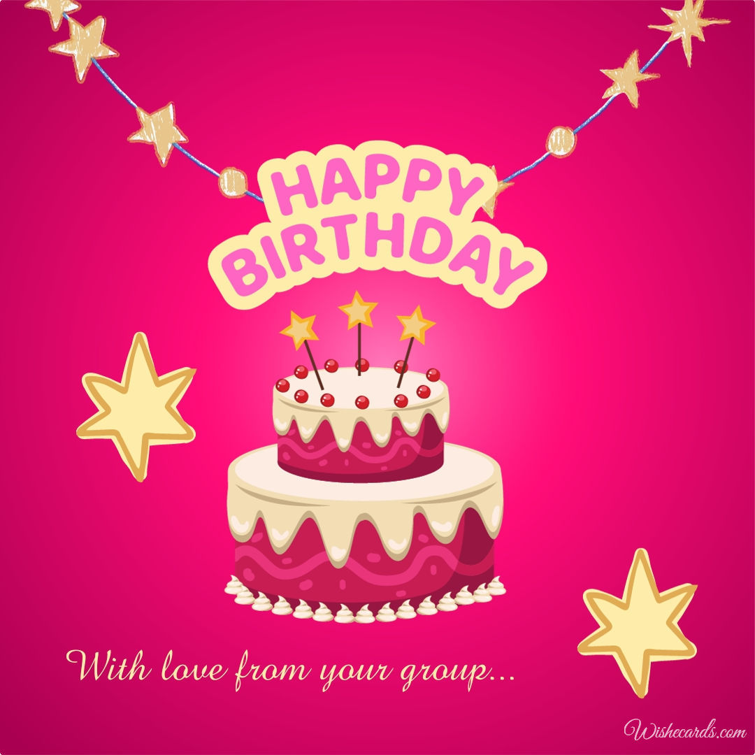 Virtual Birthday Card from Group