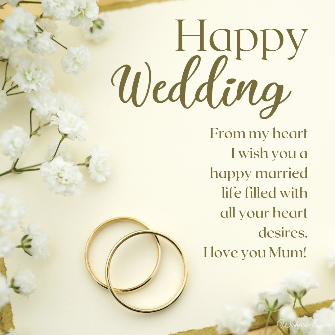 Wedding Card For Mother