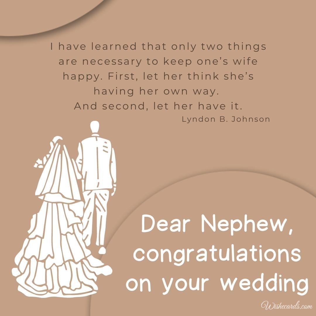 Wedding Card For Nephew