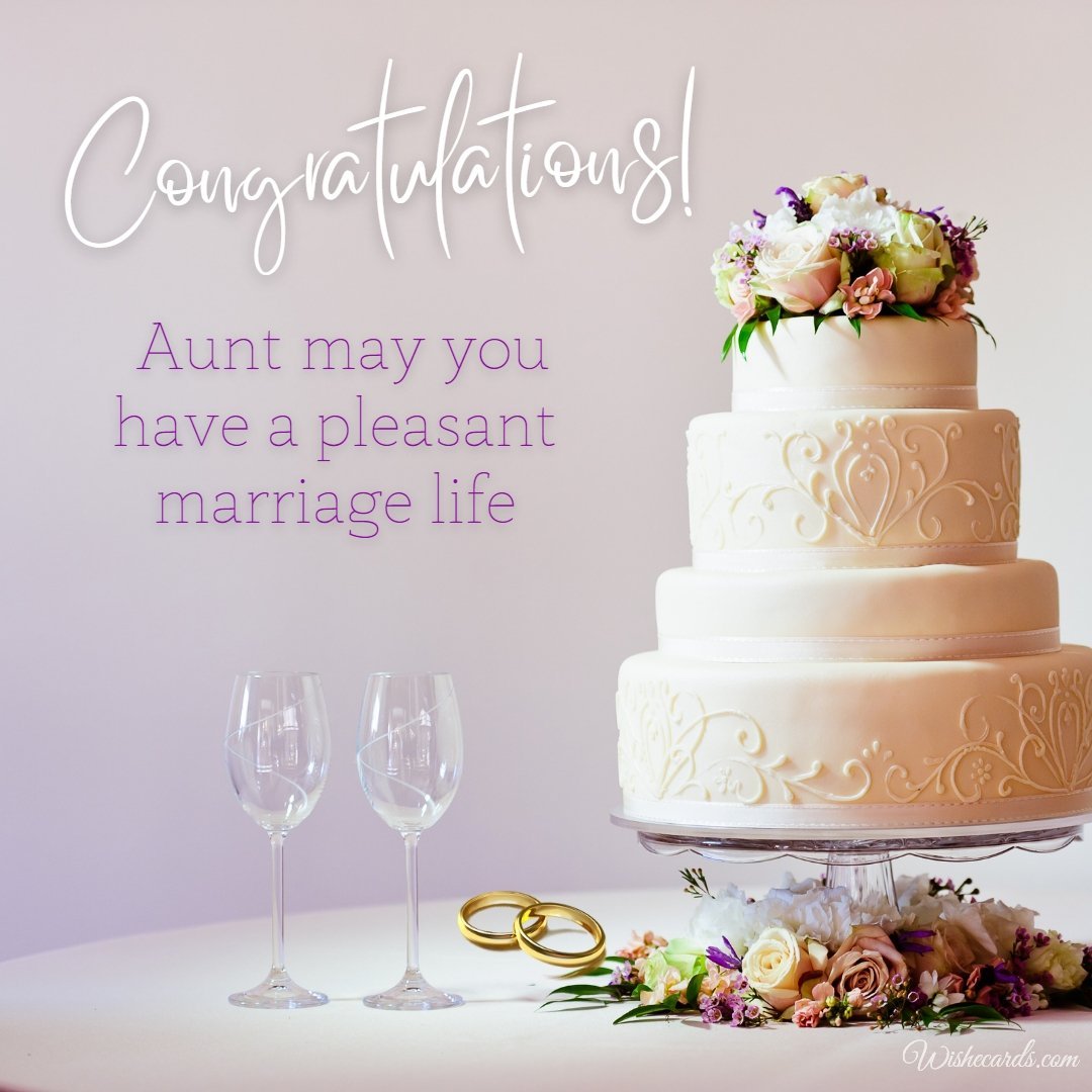 Wedding Picture For Aunt With Text