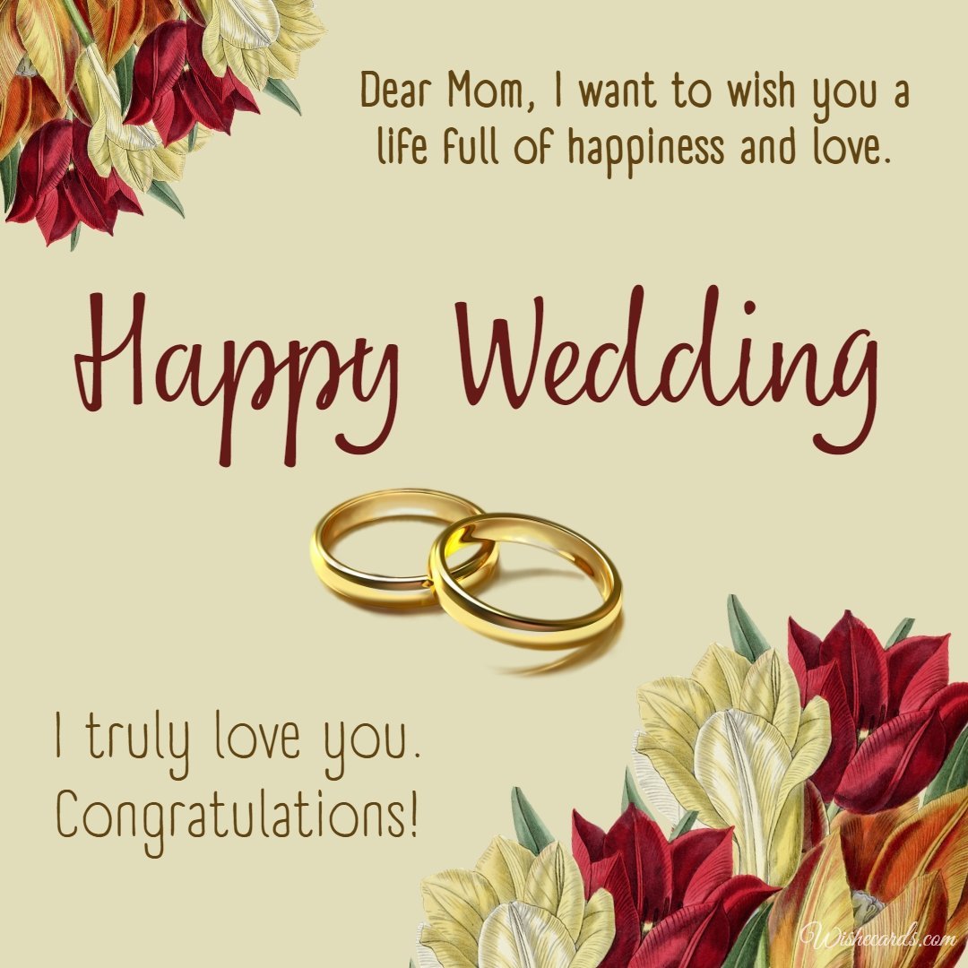 Wedding Picture For Mother With Text