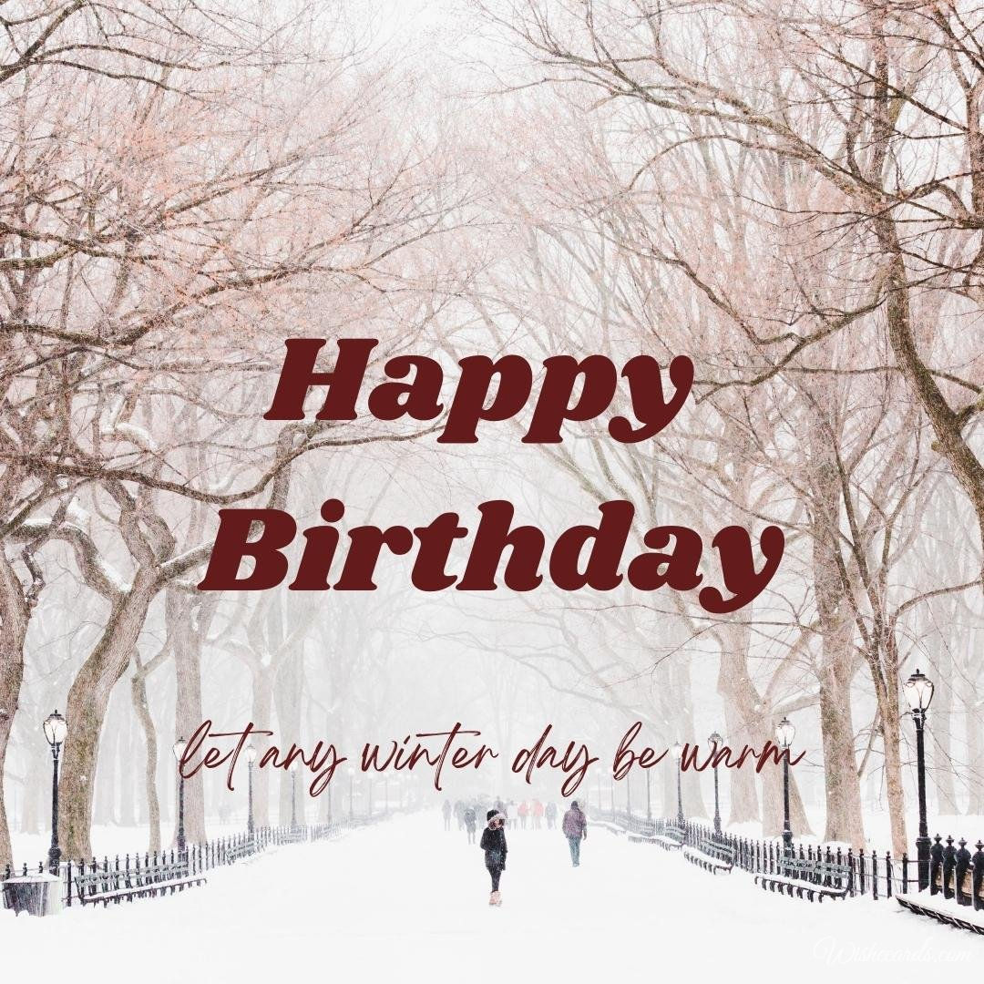 Winter Free Birthday Ecard